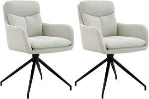 Set van 2 eetkamerstoelen Somers met stoffen bekleding