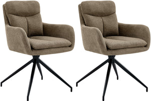 Set van 2 eetkamerstoelen Somers met stoffen bekleding