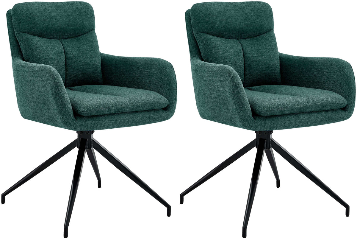 Set van 2 eetkamerstoelen Somers met stoffen bekleding