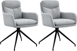 Set van 2 eetkamerstoelen Somers met stoffen bekleding