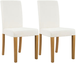 Set van 2 eetkamerstoelen Ina met ribfluwelen bekleding