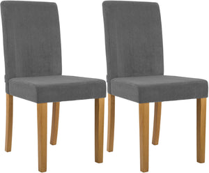 Set van 2 eetkamerstoelen Ina met ribfluwelen bekleding