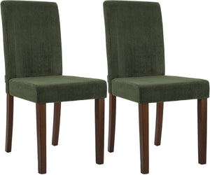 Set van 2 eetkamerstoelen Ina met ribfluwelen bekleding