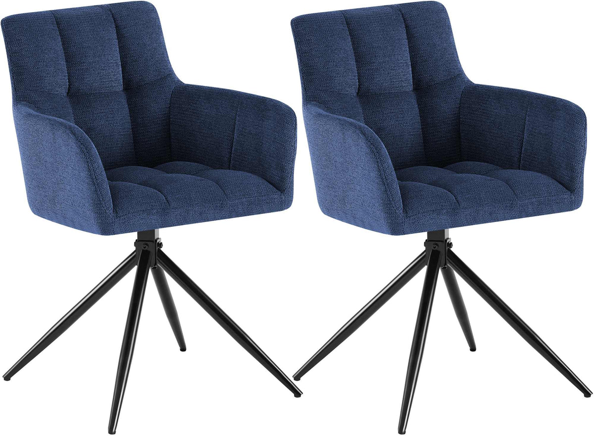 Set van 2 eetkamerstoelen Jonah met stoffen bekleding