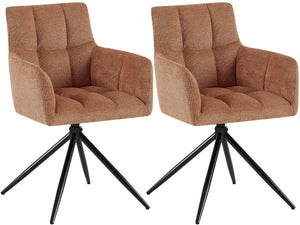 Set van 2 eetkamerstoelen Jonah met stoffen bekleding