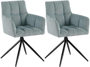Set van 2 eetkamerstoelen Jonah met stoffen bekleding