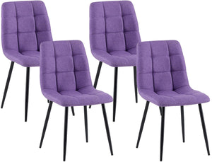 Set van 4 eetkamerstoelen Antibes stof
