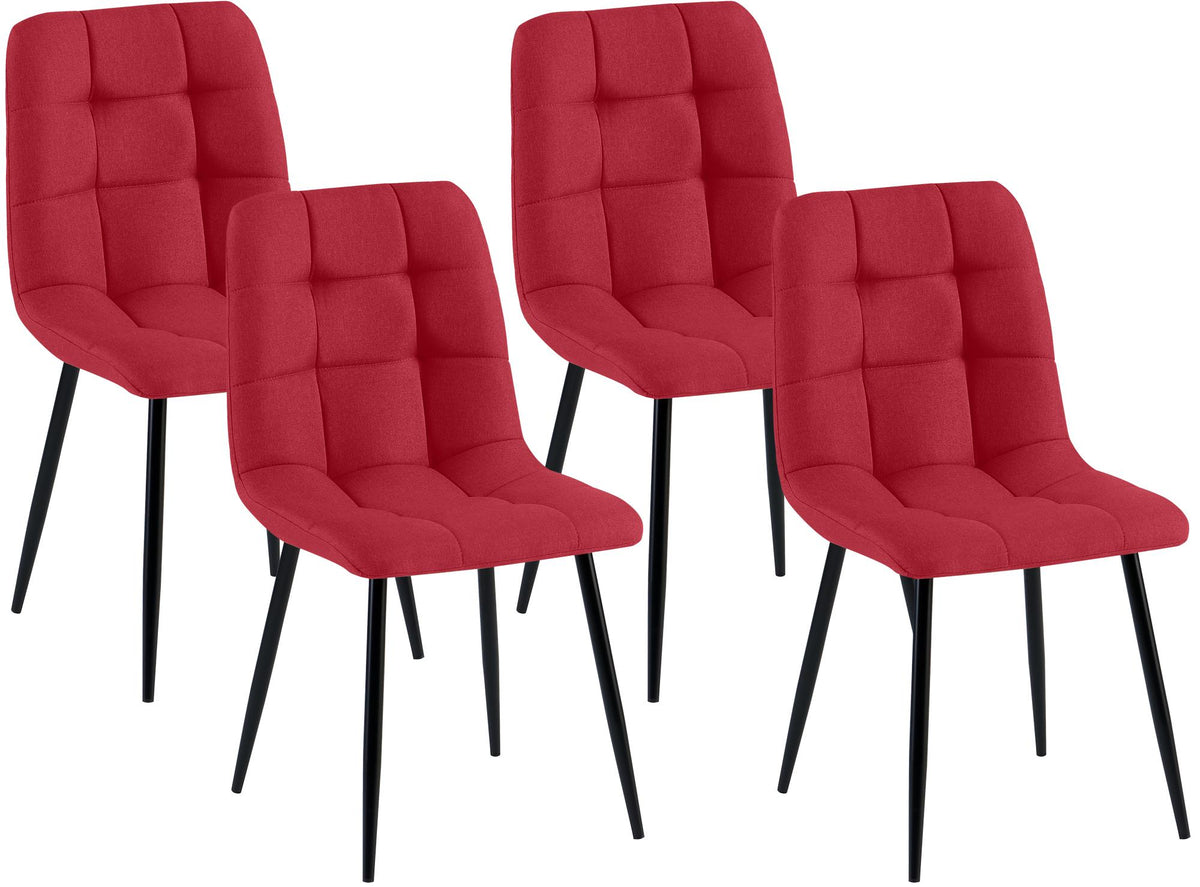 Set van 4 eetkamerstoelen Antibes stof