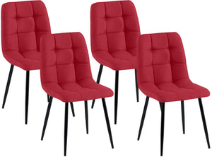 Set van 4 eetkamerstoelen Antibes stof