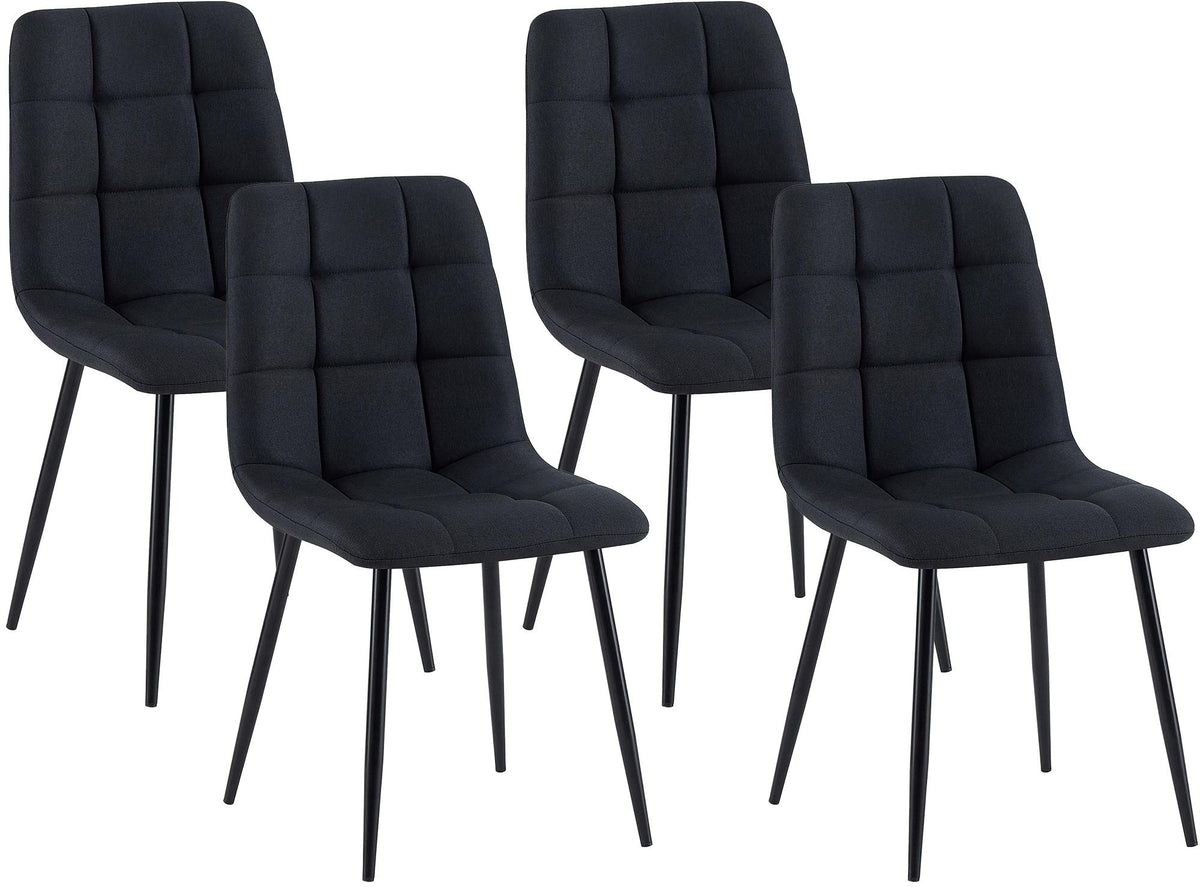 Set van 4 eetkamerstoelen Antibes stof