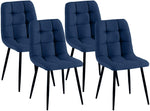 Set van 4 eetkamerstoelen Antibes stof