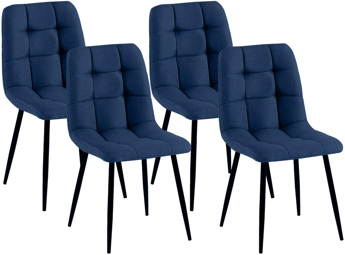 Set van 4 eetkamerstoelen Antibes stof