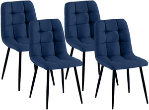 Set van 4 eetkamerstoelen Antibes stof