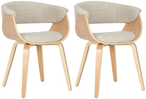 Set van 2 eetkamerstoelen Bruce stof