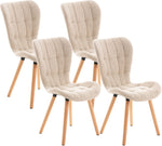 Set van 4 eetkamerstoelen Elda stof