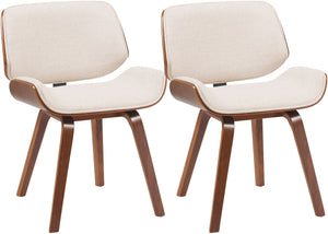 Set van 2 eetkamerstoelen Beverley met stoffen bekleding