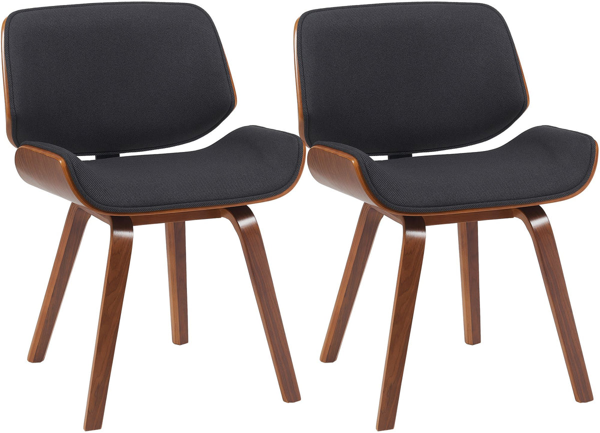 Set van 2 eetkamerstoelen Beverley met stoffen bekleding