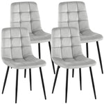 Set van 4 eetkamerstoelen Antibes fluweel