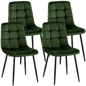 Set van 4 eetkamerstoelen Antibes fluweel
