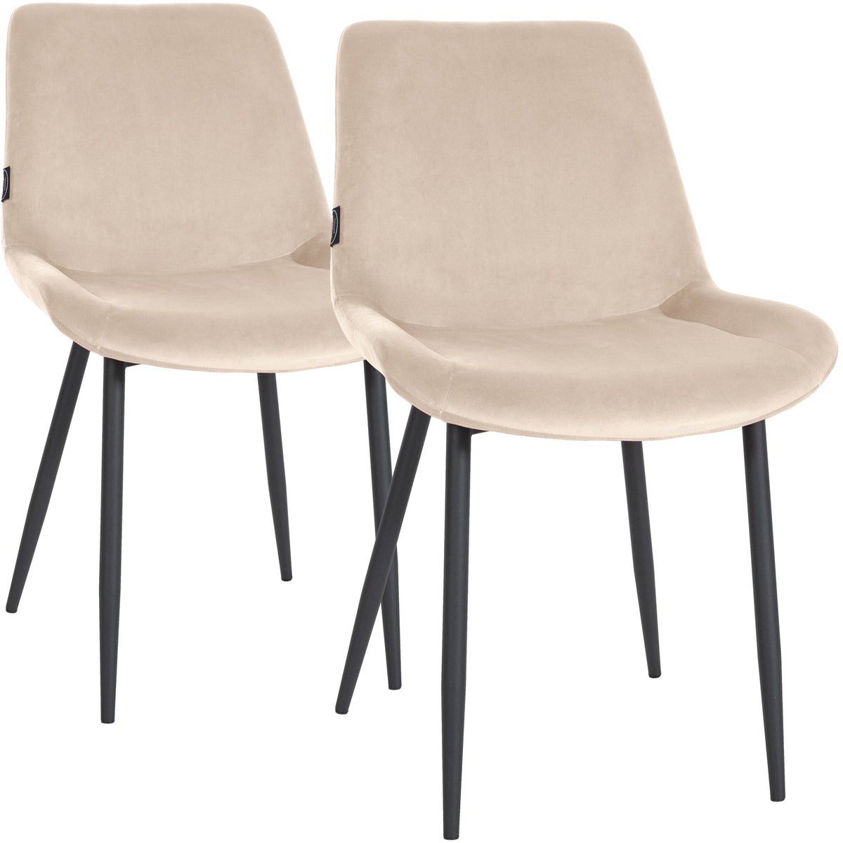 Set van 2 eetkamerstoelen Victoria fluweel