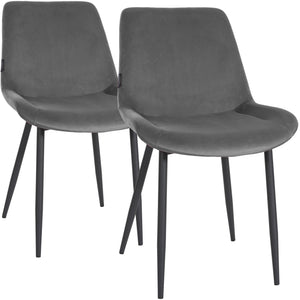 Set van 2 eetkamerstoelen Victoria fluweel