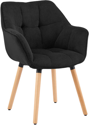 Eetkamerstoel Milford met ribfluwelen bekleding