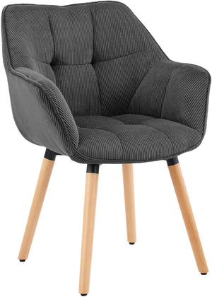 Eetkamerstoel Milford met ribfluwelen bekleding