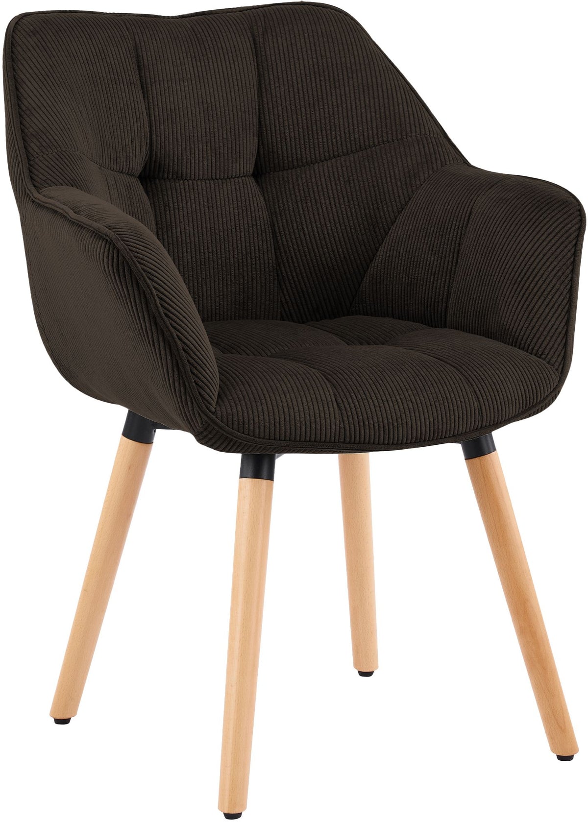 Eetkamerstoel Milford met ribfluwelen bekleding