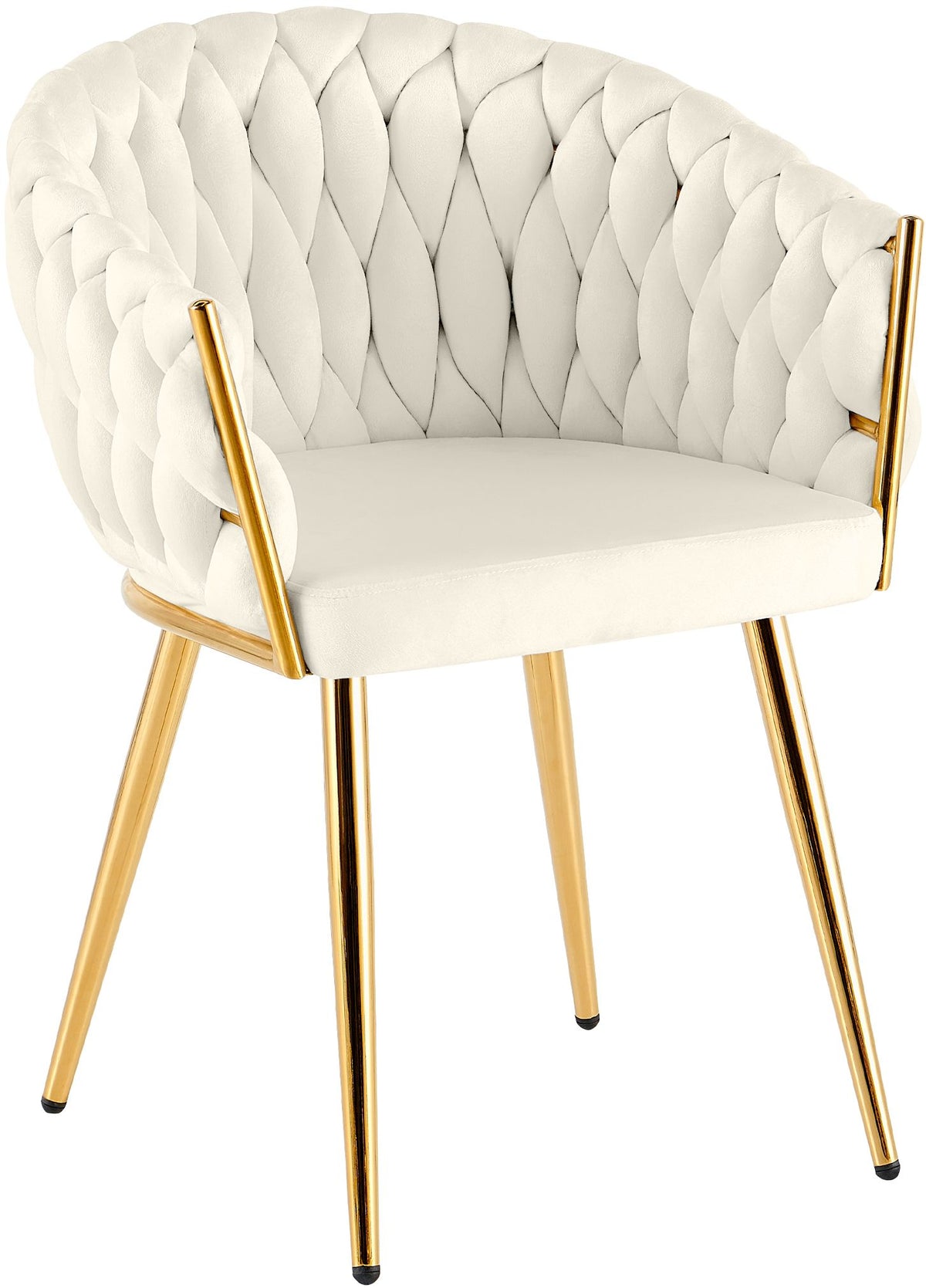 Eetkamerstoel Molise met fluwelen bekleding goud
