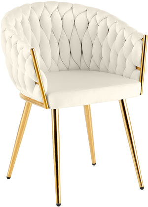 Eetkamerstoel Molise met fluwelen bekleding goud