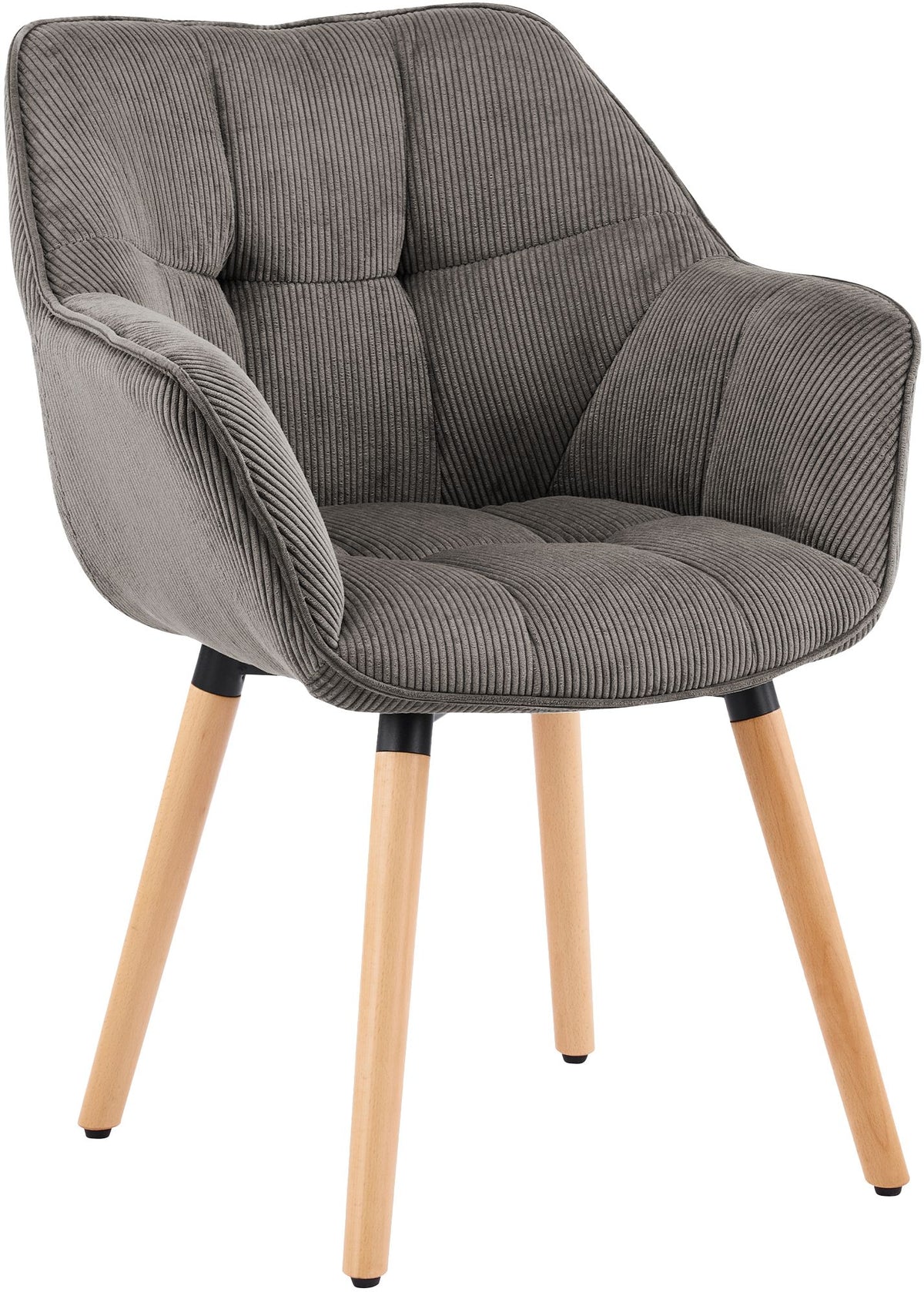 Eetkamerstoel Milford met ribfluwelen bekleding