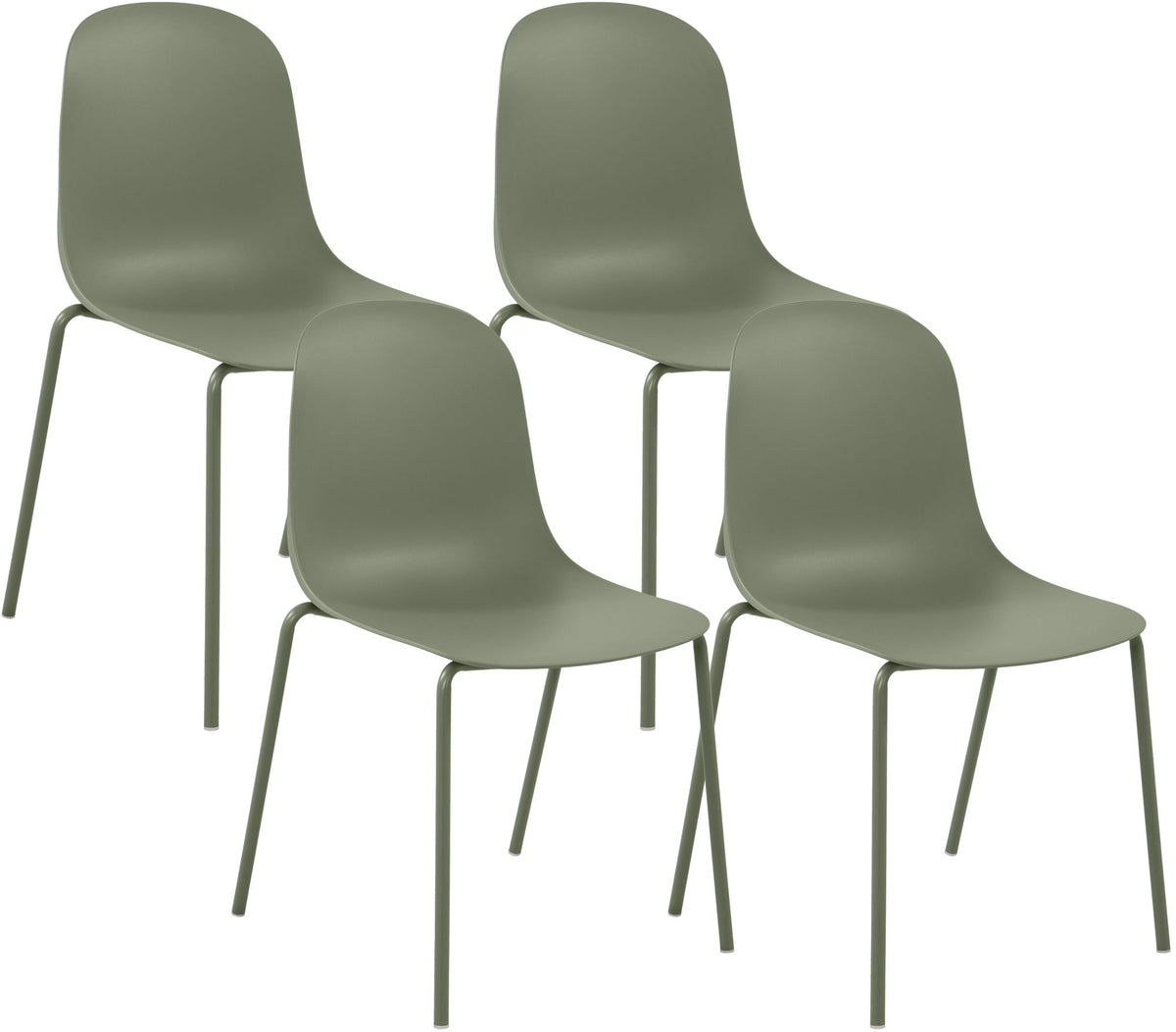 Set van 4 stapelstoelen Hardin