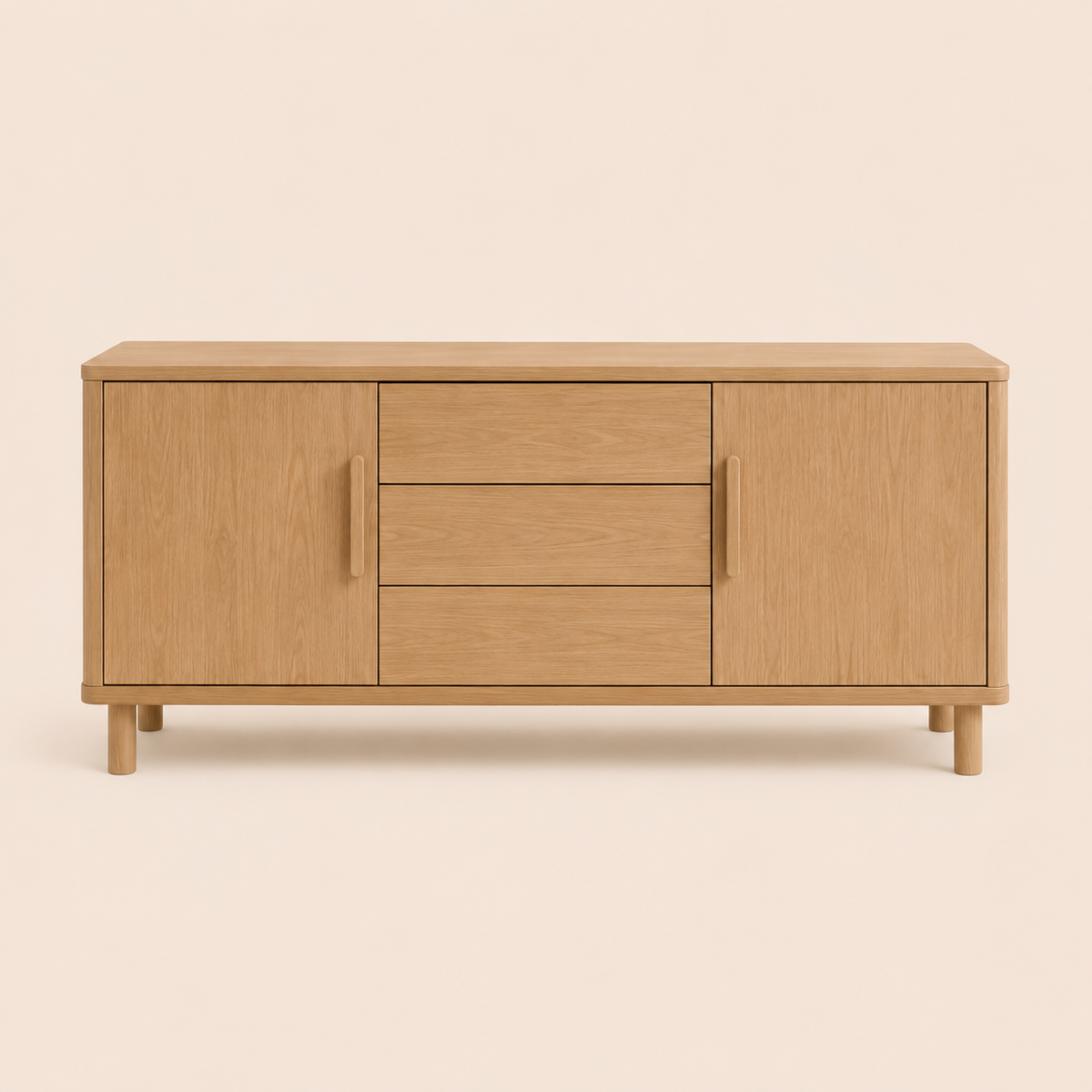 Aya Oak Console Cabinet