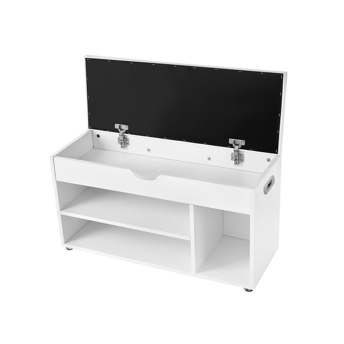 Schoenenbank met Opbergruimte 80 cm – Wit met Zitkussen – Halmeubel / Schoenenkast tot 150 kg