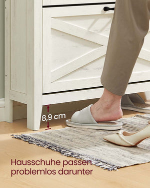 Schoenenkast met Landelijke Charme – 3 Kleppen – Voor 18-24 Paar
