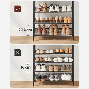 Schoenenrek 5 Lagen – Industriële Schoenenkast – Schoenenrek voor 20-25 Paar – 75 x 28 x 93 cm