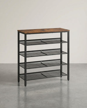 Schoenenrek 5 Lagen – Industriële Schoenenkast – Schoenenrek voor 20-25 Paar – 75 x 28 x 93 cm