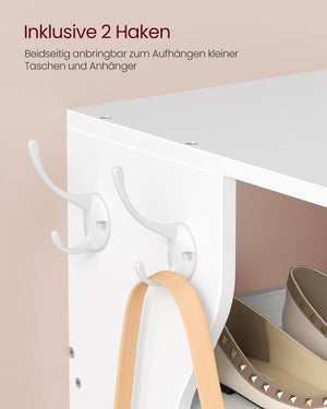 Schoenenrek Smal – 9 Lagen – Met Haken – 147 cm Hoog – Voor Hal of Slaapkamer