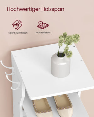 Schoenenrek Smal – 9 Lagen – Met Haken – 147 cm Hoog – Voor Hal of Slaapkamer