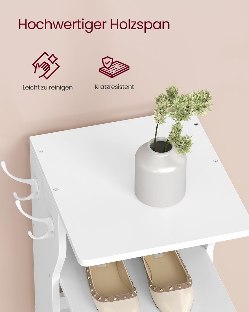 Schoenenrek Smal – 9 Lagen – Met Haken – 147 cm Hoog – Voor Hal of Slaapkamer
