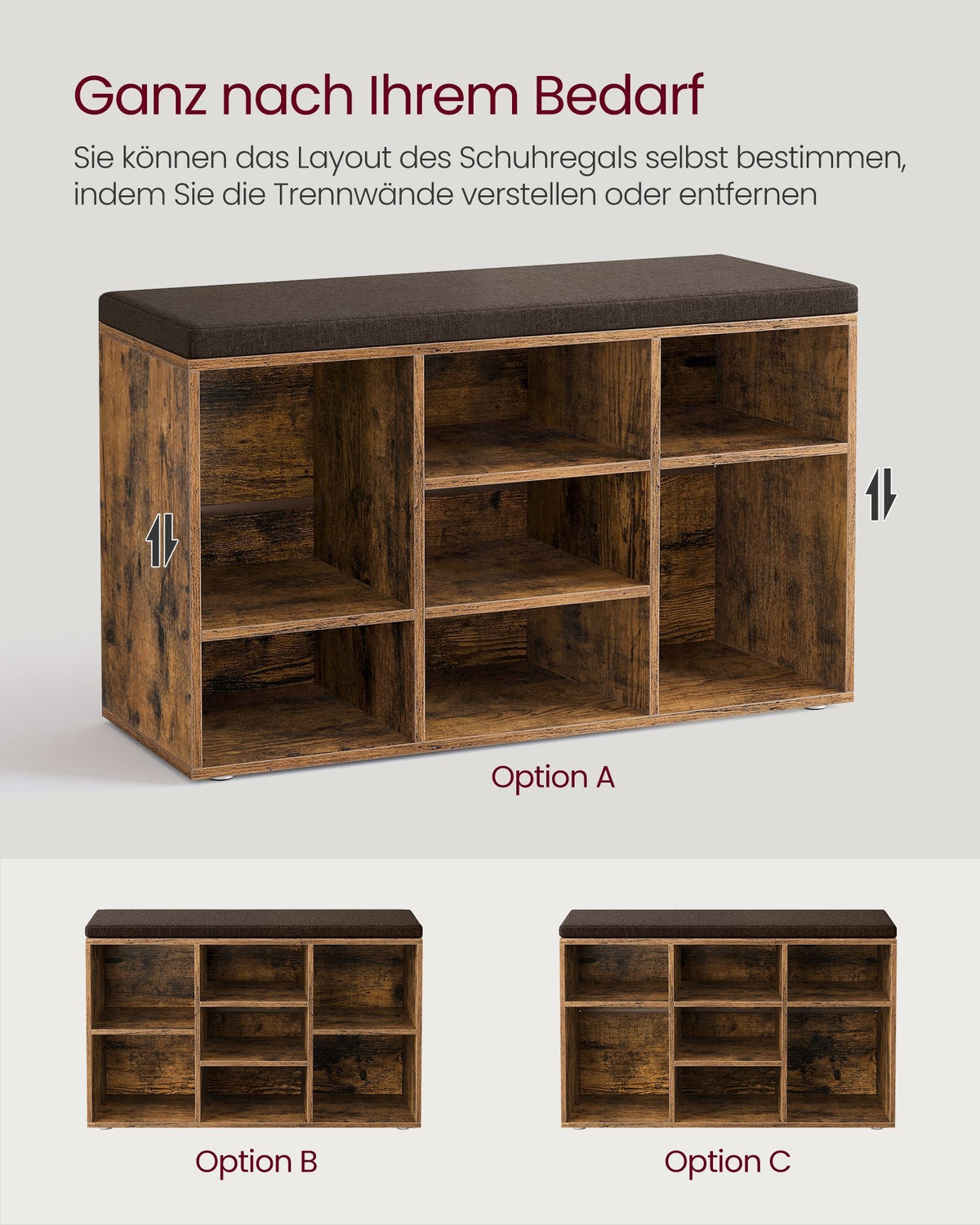 Schoenenbank met Opbergruimte – Verstelbare Planken – Linnenlook Bekleding – Tot 136 kg